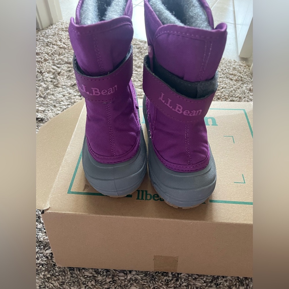 L.L. Bean Purple Kids Winter Boots - Picture 2 of 3